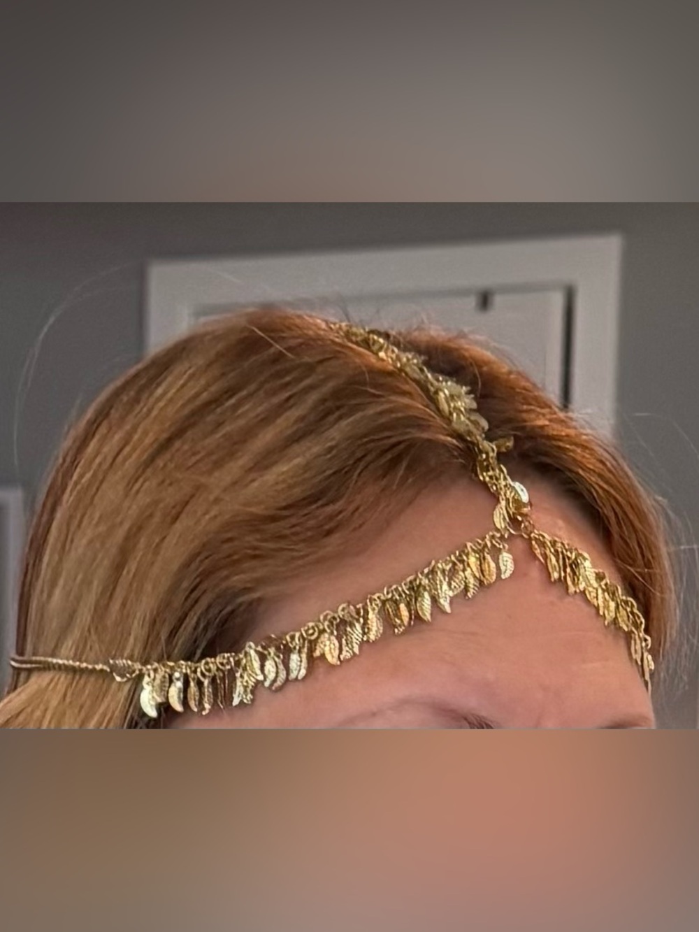 Gold Leaf Headdress Headpiece Hair Jewelry! Bride Bridal Boho Costume